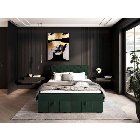 Boxspringbett 140x200 Grun