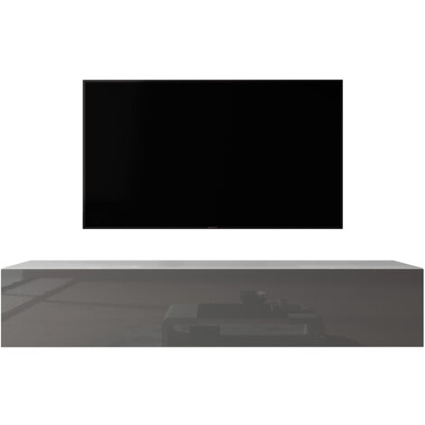 TV Lowboard 160cm Grau Sonoma - TV Schrank Mit 6 Fächern Und Türen