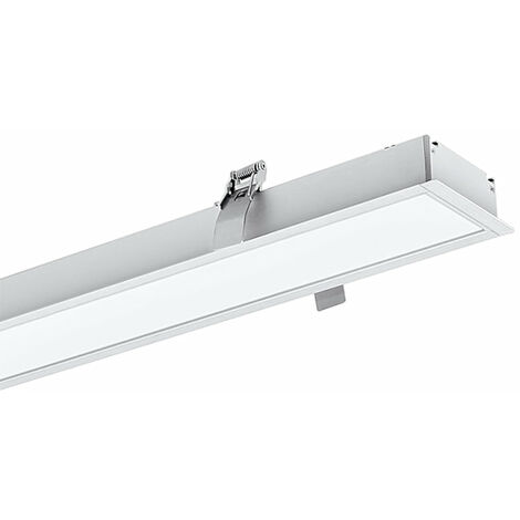 Réglette encastrable 35W BLANC 7.5 x 3.5 x 120 cm - Unité / Blanc Neutre - SILUMEN