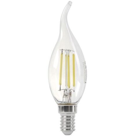 Ampoule LED E14 4W Flamme Verre Transparent Dimmable - Blanc Chaud - SILUMEN (1/2)