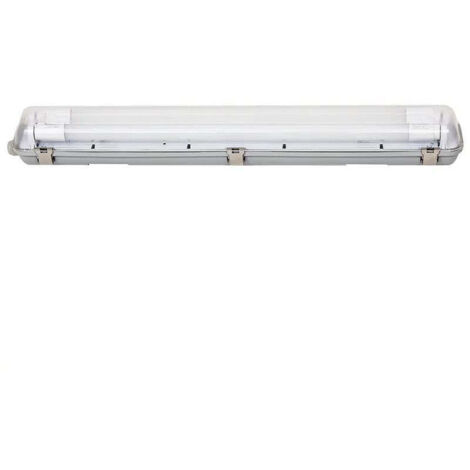 Silumen – Réglette LED étanche IP65 avec 2 tubes T8 120cm 18W – Flux lumineux 3312 lm – Installation rapide pour environnements humides