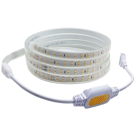 Ruban LED 220V Fin Recoupable 50M Double Rangée 9W/m IP65 2835 180LED/m - Blanc Chaud  - SILUMEN