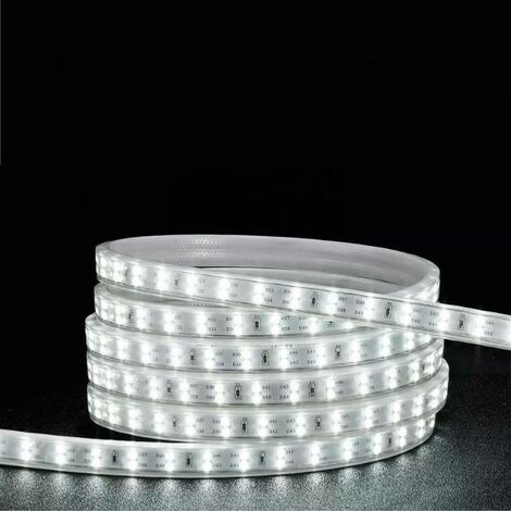 Ruban LED 220V Fin Recoupable 50M Double Rangée 9W/m IP65 2835 180LED/m - Blanc Chaud  - SILUMEN