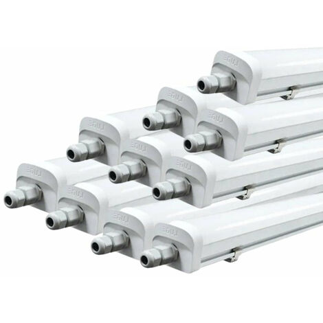Réglette LED étanche 150cm 46.5W IP66 120lm/w - Pack de 10 / Blanc Froid  - SILUMEN