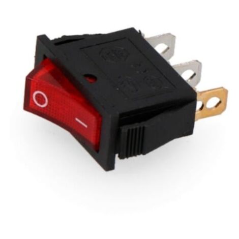 Interrupteur Fin à Encastrer 15A 250V Lumière Rouge - SILUMEN