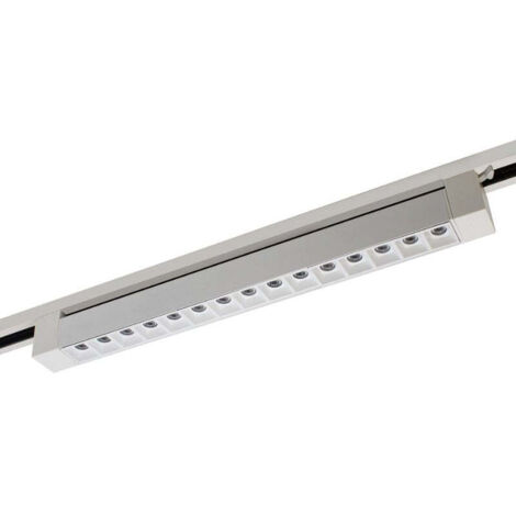 Projecteur Linéaire sur Rail Monophasé 30W 46cm Blanc - Blanc Neutre  - SILUMEN