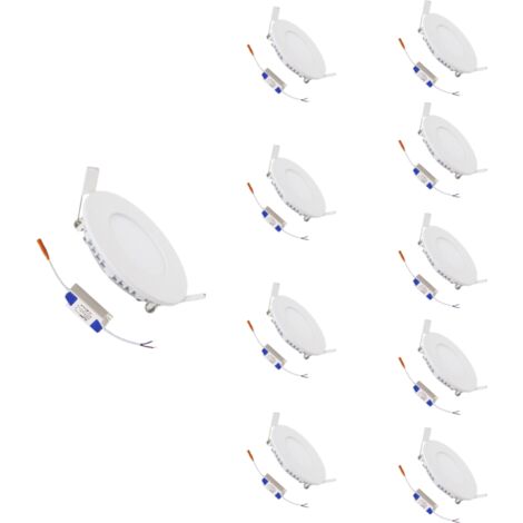 Spot LED Encastrable Rond BLANC 3W CCT - 3000K/4000K/6500K (Pack de 10) - SILUMEN (1/5)