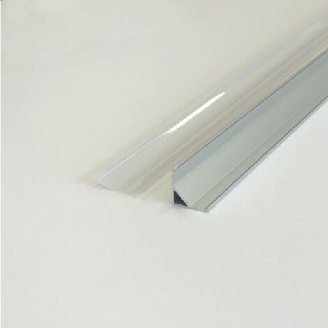 Profilé Aluminium Angle pour Bandeau LED Couvercle Blanc Opaque - Unité / 2 m - SILUMEN