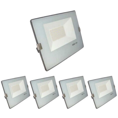 Pack de 5 - Projecteur LED Extérieur 50W IP65 BLEU GRIS - Blanc Neutre - SILUMEN (1/4)