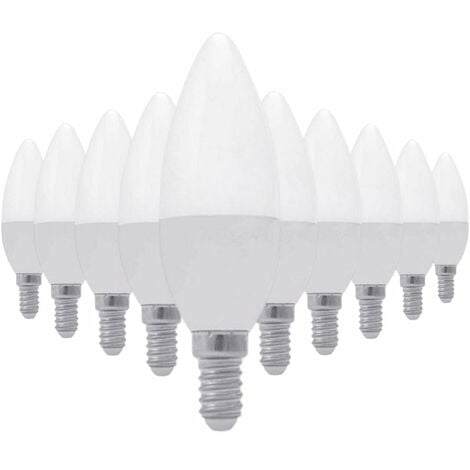 Type de base E14 à petite vis SES Fixations/250 haute lumens Blanc Froid 6000 K Lot de 10 unités V-TAC Bougie LED Ampoules 
