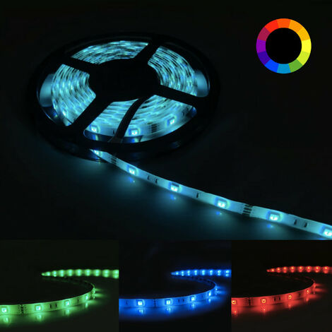 Bandeau LED RGB 12V 5M 5050 - 30 LED/m / IP44 - SILUMEN