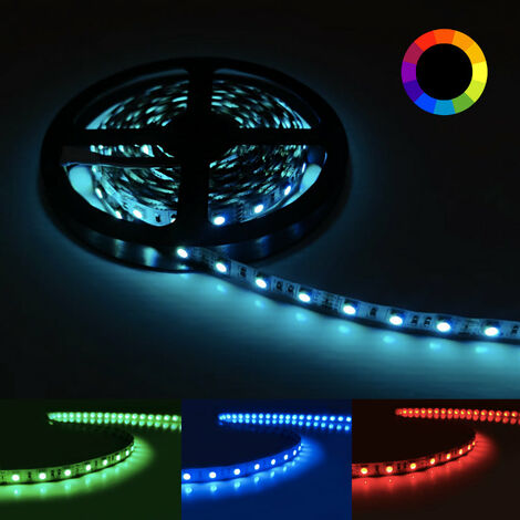 Bandeau LED RGB 12V 5M 5050 - 30 LED/m / IP44 - SILUMEN