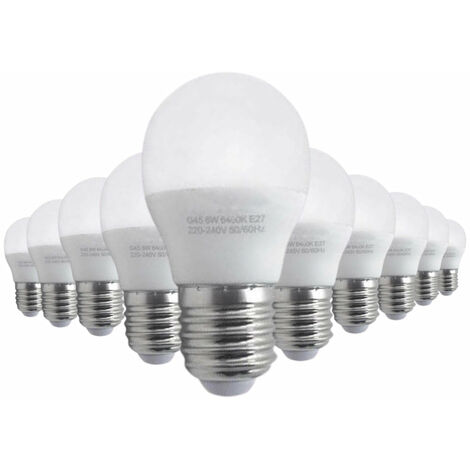 Pack de  10 - Ampoule E27 LED 8W 220V G45 300° - Blanc Neutre  - SILUMEN (1/4)