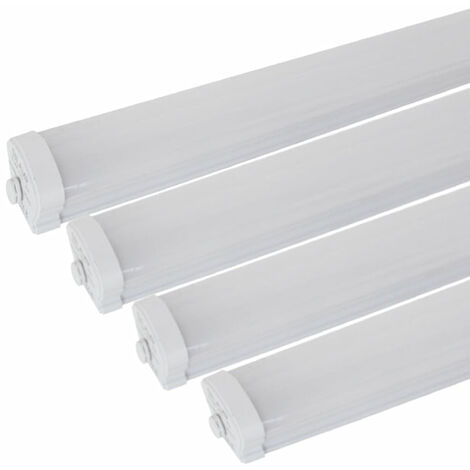 Réglette LED étanche 120cm 36W IP65 - Pack de 4 / Blanc Neutre  - SILUMEN