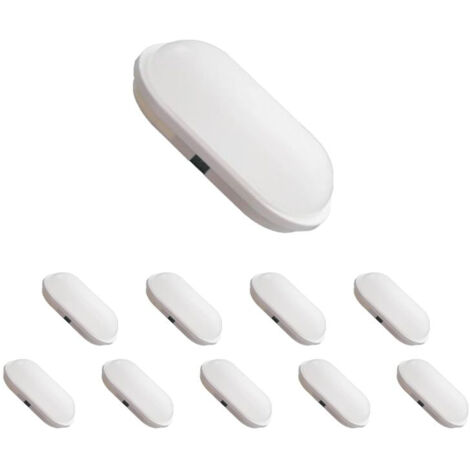 Pack de 10 - Applique LED Murale 20W Blanche Ovale IP65 - Blanc Neutre - SILUMEN (1/5)