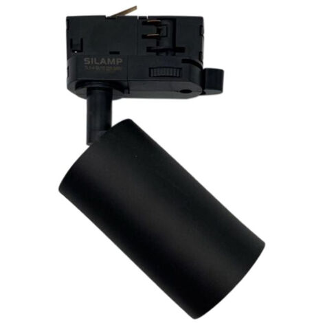 Spot LED sur rail 80° Triphasé pour ampoule GU10 - Noir - SILUMEN (1/5)