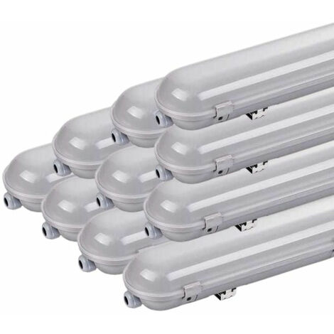 Réglette LED étanche 150 Cm 46,5W IP66 - Blanc Chaud 2300K-3500K - Pour Garage, Atelier, Extérieur - 5600 Lumens