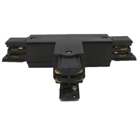 Connecteur T Rail Triphasé - Noir - SILUMEN (1/4)