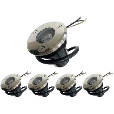 Pack de  5 - Spot Extérieur Encastrable LED IP65 220V Sol 3W 45° - Blanc Neutre  - SILUMEN