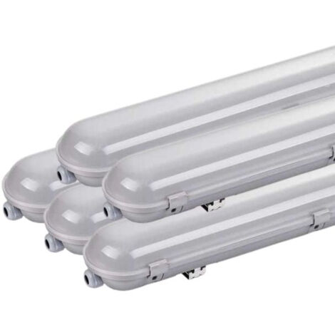 Réglette LED Étanche IP65 150CM 55W 120° avec Détecteur - Pack de 5 / Blanc Neutre - SILUMEN