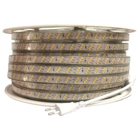 Ruban LED 220V Recoupable 50M IP65 2835 180LED/m Triple Rangée - Blanc Froid  - SILUMEN