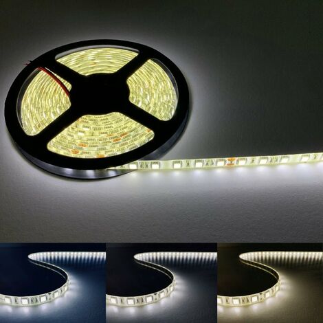 Ruban LED 5M 24V 5050 IP54 60LED/m - Blanc Froid - SILUMEN (1/5)
