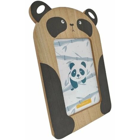 Cadre Photo 9x14 cm Panda en bois 15x1.5x23.3cm - Ours - SILUMEN