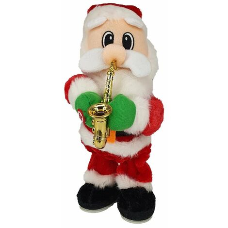 Automate Père Noël Musical Et Lumineux Avec Saxophone - Déco De Noël - Occasion