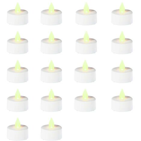 Bougie Chauffe Plat LED Blanc Piles incluses - Lot de 18 - SILUMEN