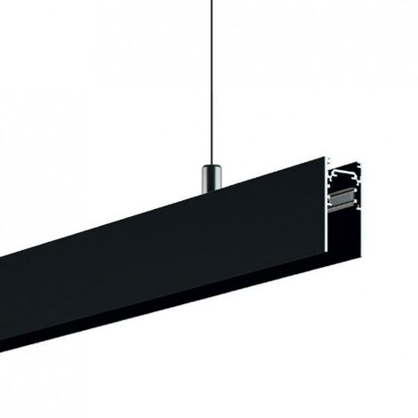 Rail Magnetique en Saillie 48V - 2 m / Noir - SILUMEN