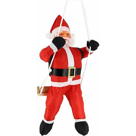 Père Noël Grimpeur 60cm - Père Noël sur Balançoire - SILUMEN (1/3)