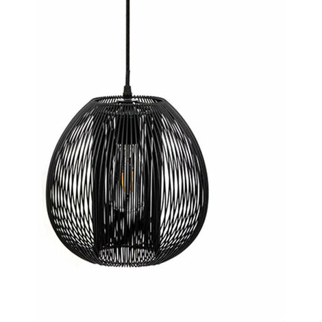 Suspension Noire Filaire Boule en métal - SILUMEN (1/4)