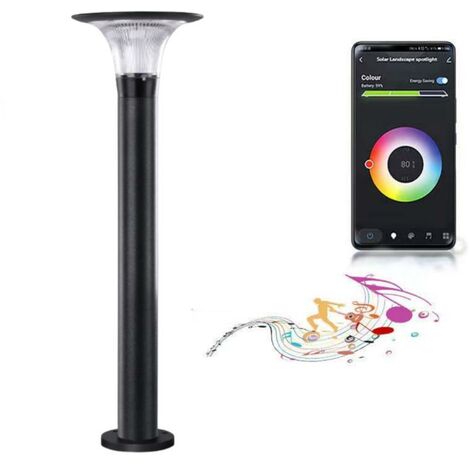 Borne Solaire Connectée UFO RGBW IP65 60cm - SILUMEN (1/4)