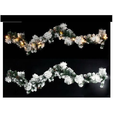 Guirlande Lumineuse Branches Floquées 1.8M L20cm 25LED avec timer - BLANC CHAUD - SILUMEN (1/5)