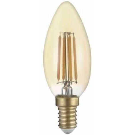 Ampoule E14 LED Filament 4W C35 Bougie - Unité / Blanc Chaud  - SILUMEN