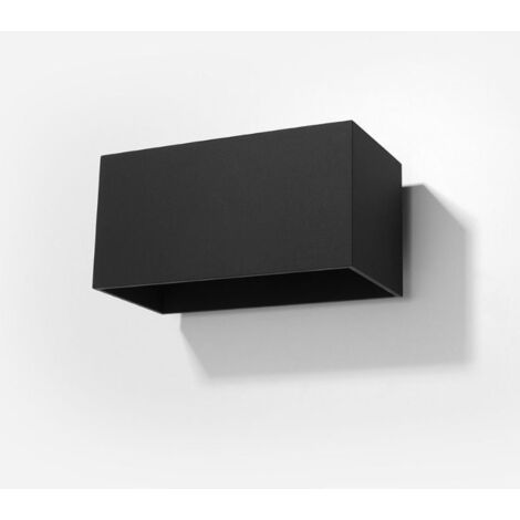 Applique Murale Rectangulaire pour 2 Ampoules G9 - Noir - SILUMEN
