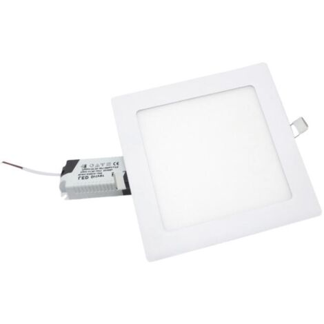 Downlight Dalle LED 12W Extra Plate Carrée BLANC - Blanc Froid  - SILUMEN