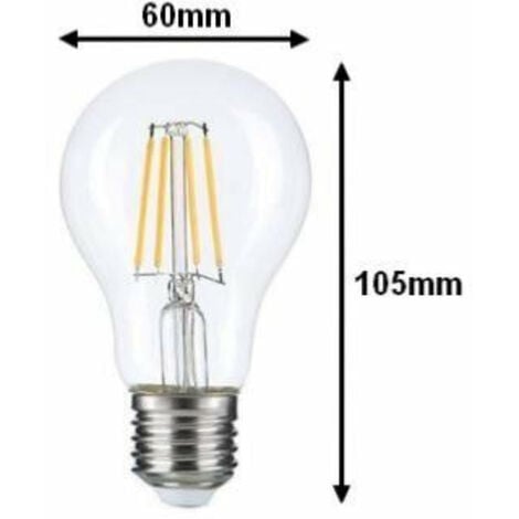 Ampoule LED E27 A60 8W Filament - Blanc Chaud  - SILUMEN