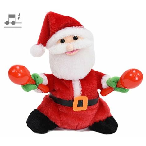 Père Noel musical et lumineux avec batterie et automate - Maison