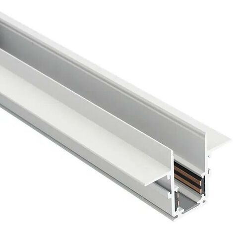 Rail Magnetique Encastré 48V - 1 m / Blanc - SILUMEN