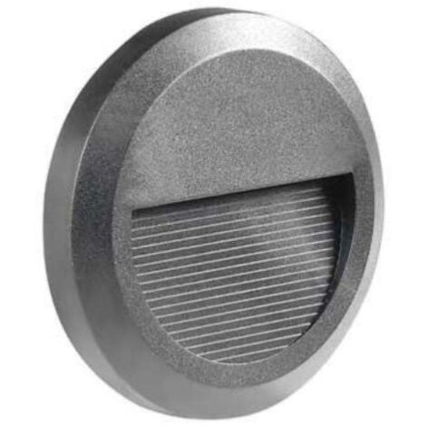 Balise LED saillie Ronde 2W 220V 55° IP65 pour Escalier - Blanc Chaud / Gris - SILUMEN