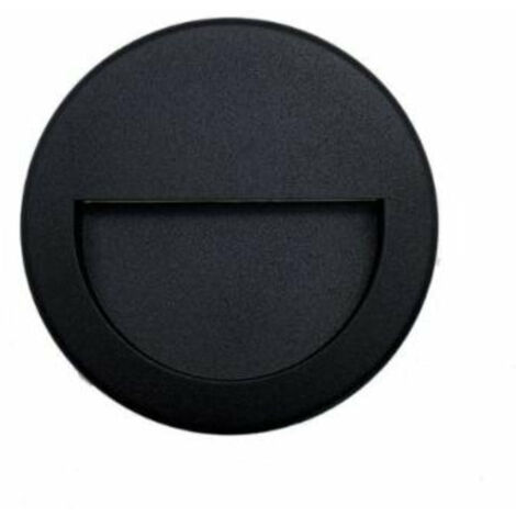 Balise LED Saillie 3W 220V 120° Rond pour Escalier - Noir / Blanc Chaud  - SILUMEN