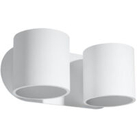 Applique Murale Cylindre 2 Spots de Lumière pour Ampoule G9 - Blanc - SILUMEN