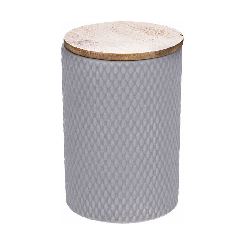 Barattolo 850 ml in ceramica, coperchio in bamboo, Light Stones Shapes