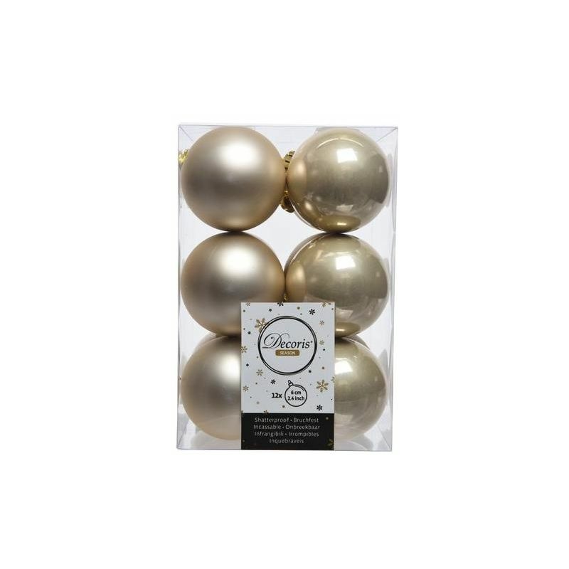 Amicasa Confezione 12 Sfere 60mm Pearl