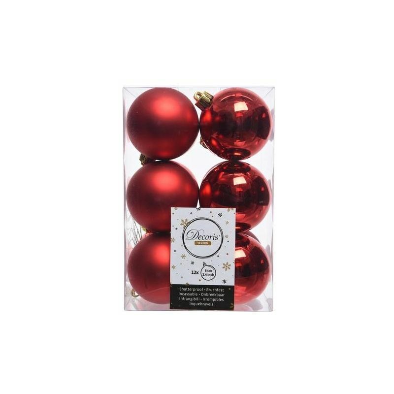 Amicasa Confezione 12 Sfere 60mm Red