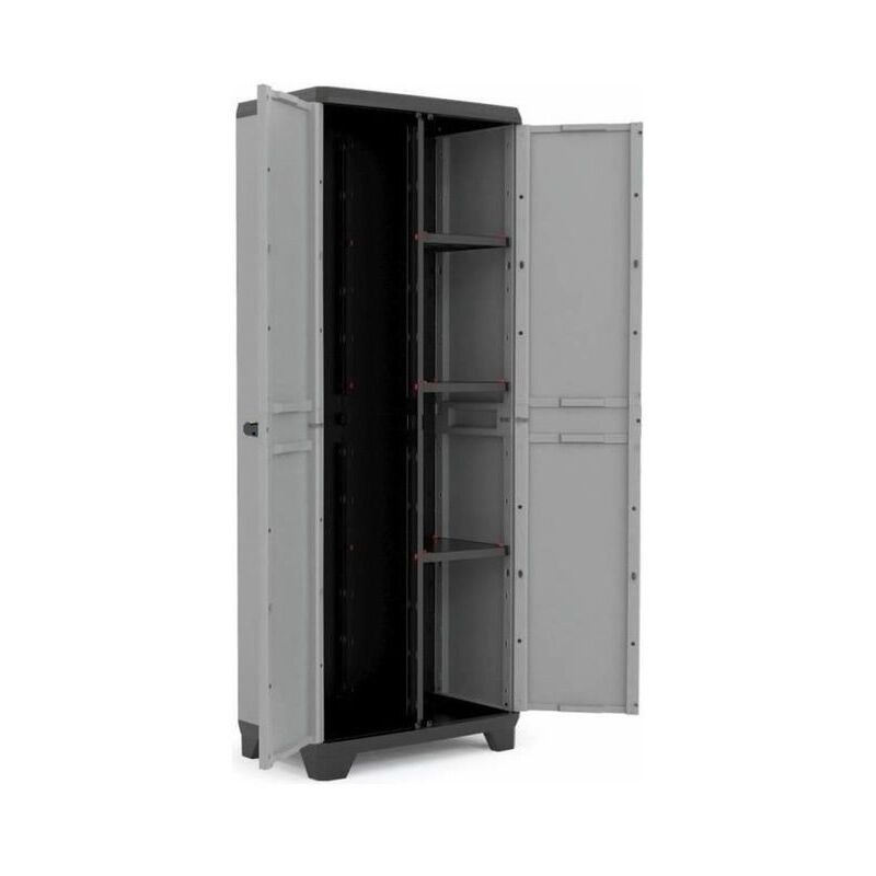 KIS Stilo Cabinet High 68 x 39 x 173cm Armadio Portascope in Plastica -  Grigio