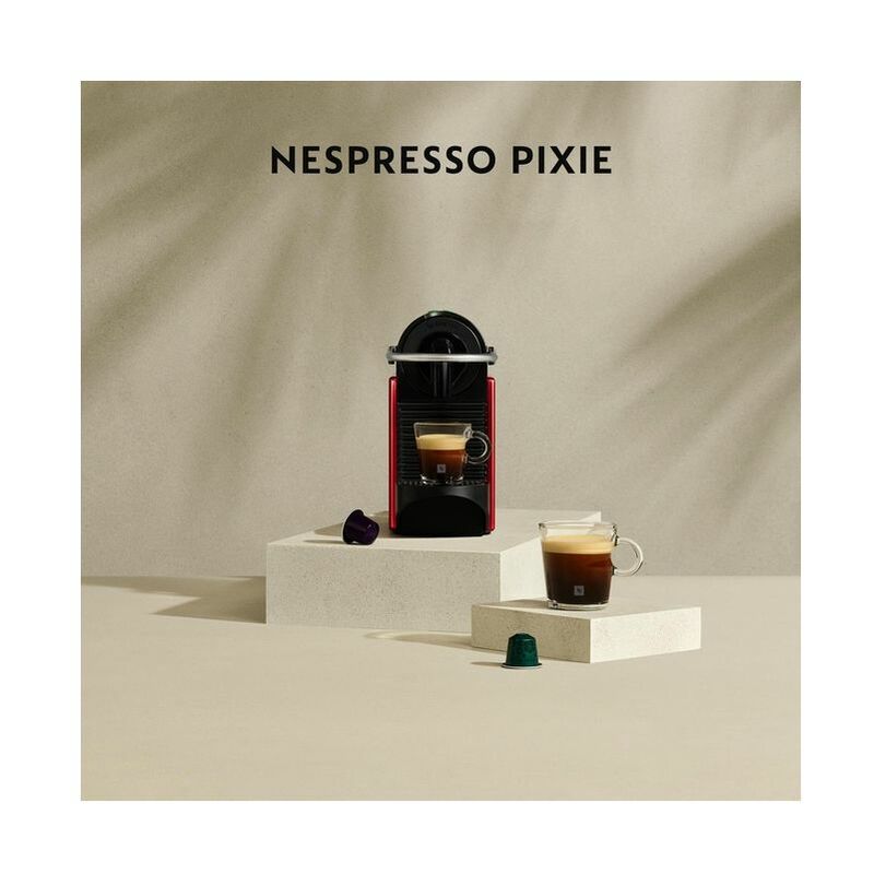 DeLonghi Pixie EN124.R Macchina da caffè Nespresso 0,7 Litri  Semi-Automatica Rosso/Metallo