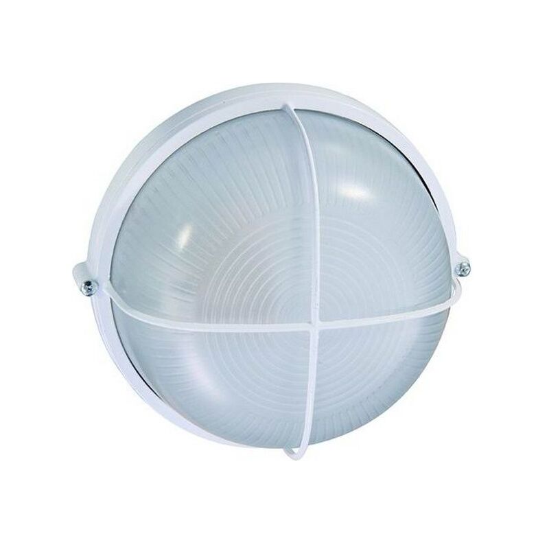 Plafoniere Alluminio Blinky Luna Tonda Bianca 60 Watt