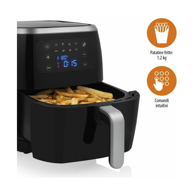 Tristar Friggitrice ad Aria Digitale Forno, 10 Litri, 1800 W, Cestello  friggitrice, 10 Programmi di Cottura, Airfryer BPA-free, Nero, FR-6964 :  : Casa e cucina